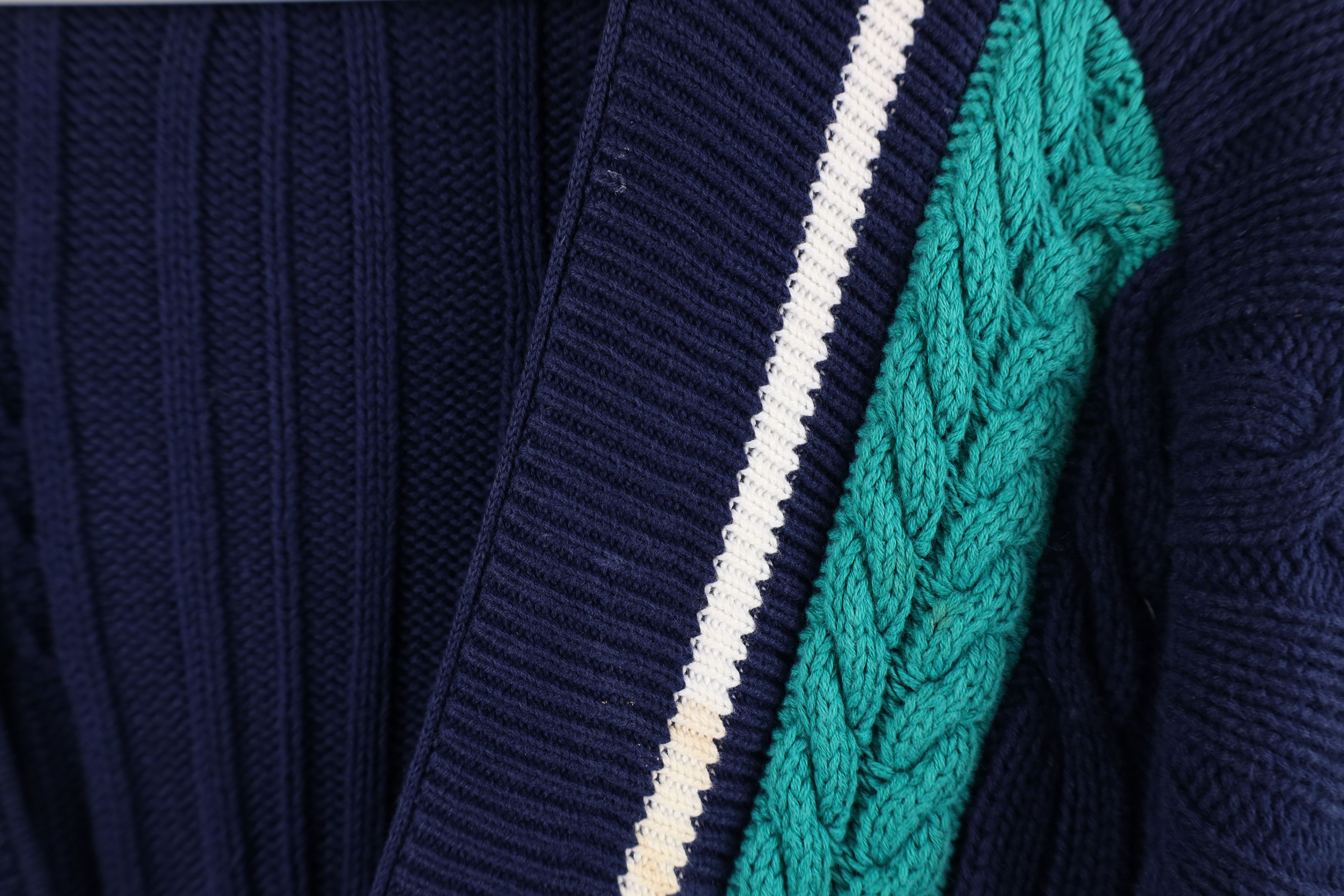 Vintage Vintage 90s Dapper Chunky Cable Knit Cardigan Sweater Size US M / EU 48-50 / 2 - 4 Thumbnail
