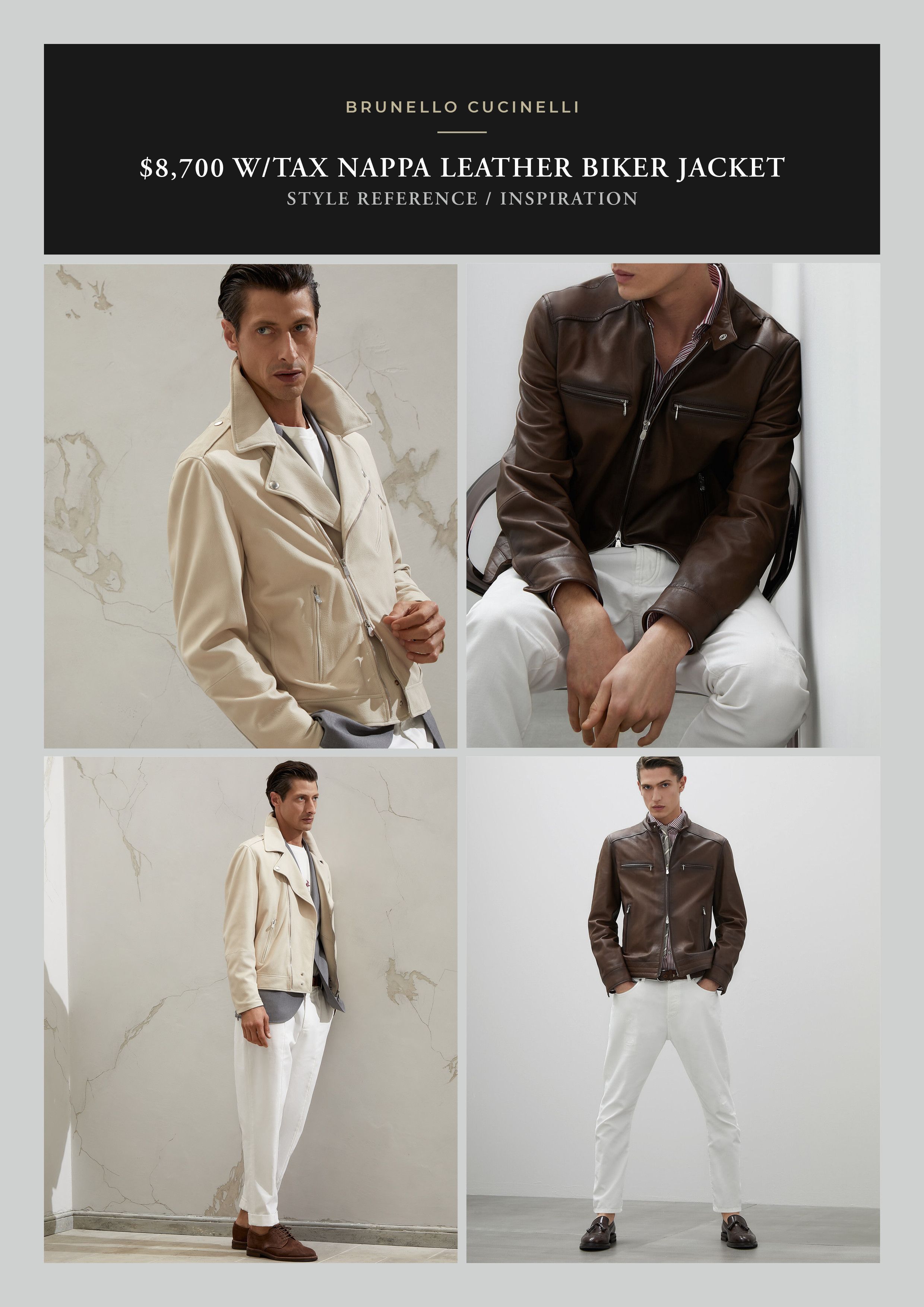 Brunello Cucinelli Fits 48-50, Effortless Cool $8,700 CUCINELLI Sage Biker Size US XS / EU 42 / 0 - 15 Thumbnail
