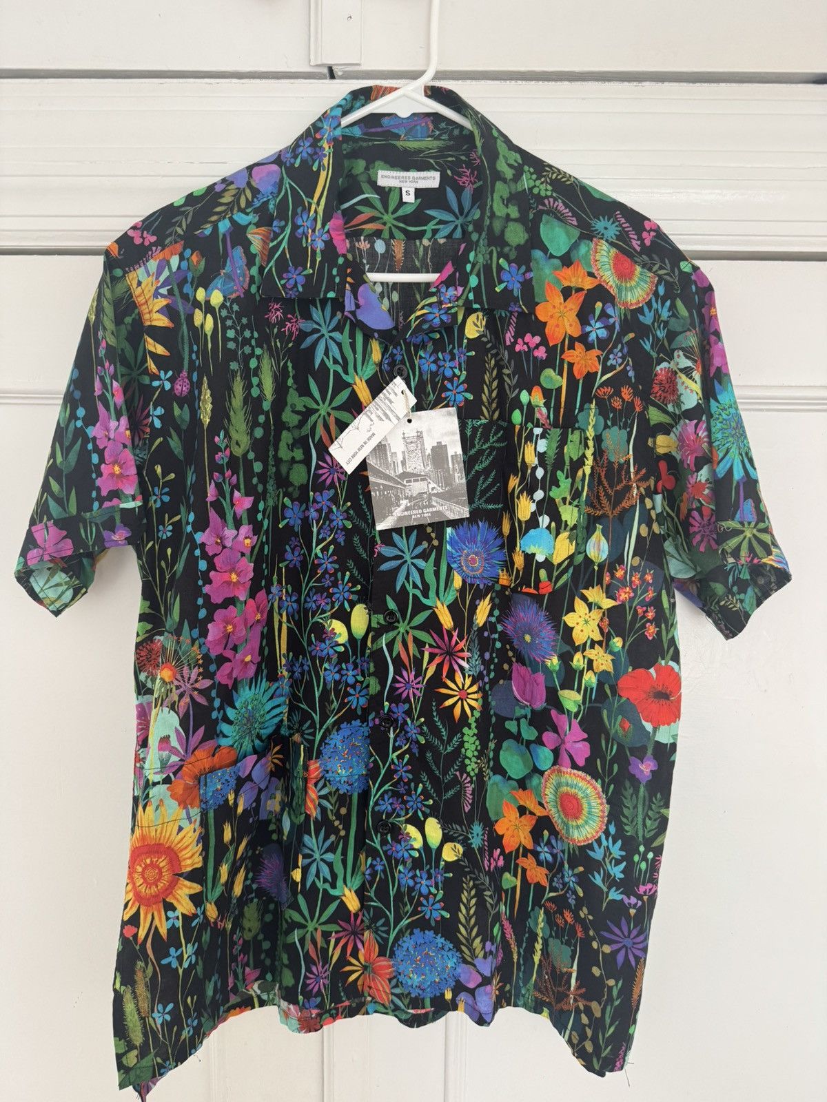 Engineered Garments Engineered Garments Black Floral Lawn Camp Shirt Size US S / EU 44-46 / 1 - 13 Thumbnail