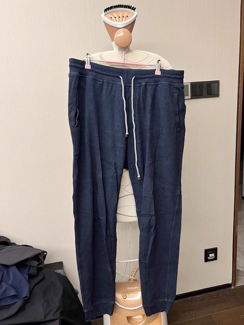 Brunello Cucinelli Brunello Cucinelli Blue Cotton Sweatpants XXL - dmc Size US 31 - 1 Thumbnail