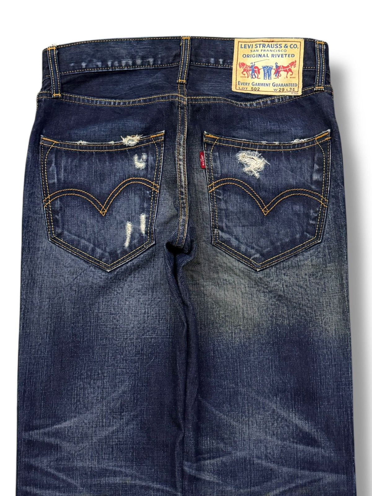 Levi's Vintage Levi’s 502 Denim Jeans | Whisker Wash Distressed W30 Size US 30 / EU 46 - 5 Thumbnail