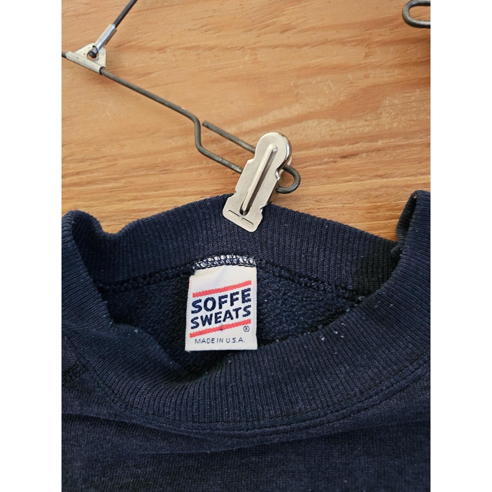 Soffe Soffe Sweats Plain Blank Navy Blue Raglan Sweatshirt L 80s Size US L / EU 52-54 / 3 - 3 Thumbnail