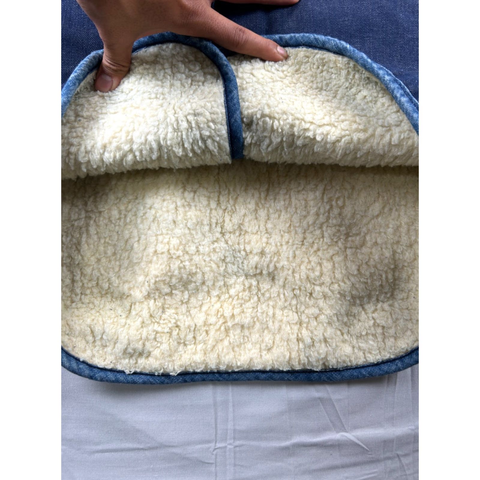 Sears VINTAGE Sears Roebucks Denim Vest Mens L Blue Sherpa Lined 70s USA Workwear Size US L / EU 52-54 / 3 - 5 Thumbnail