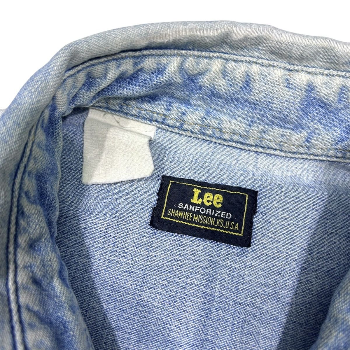 Lee Vintage Lee Sanforized Western Denim Longsleeves Shirt Size US L / EU 52-54 / 3 - 4 Thumbnail