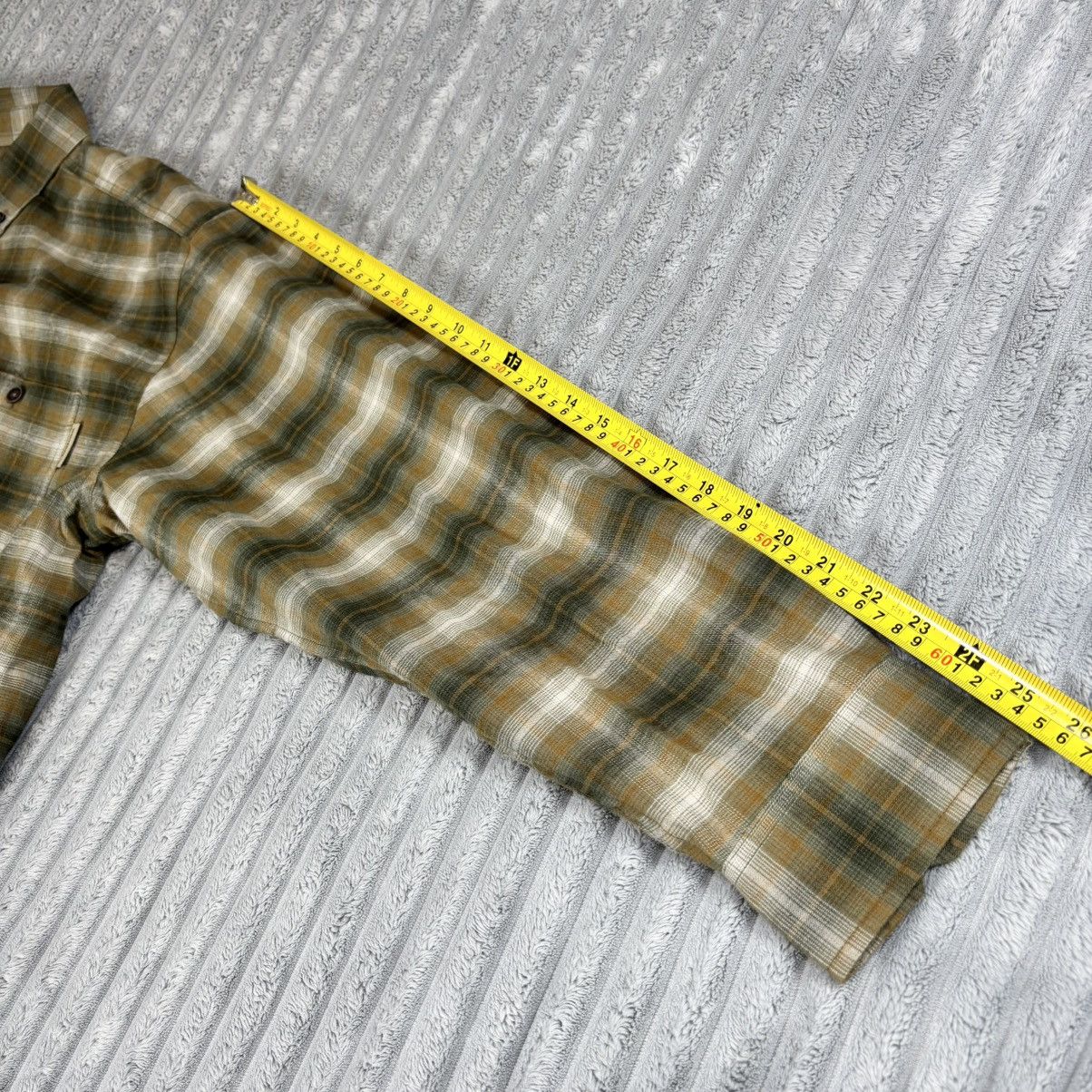 Wolverine Wolverine Olive Green Brown Cream Plaid Cotton Button XL Size US XL / EU 56 / 4 - 8 Thumbnail