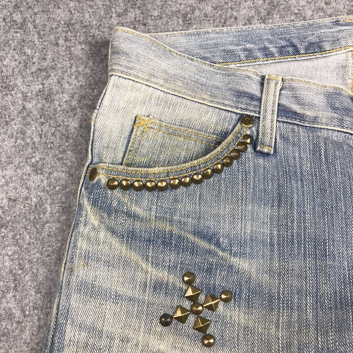 Japanese Brand × Lee FLARE JEANS⚡️LEE LIGHT WASH BLUE FADED DENIM PANTS Size US 30 / EU 46 - 9 Thumbnail
