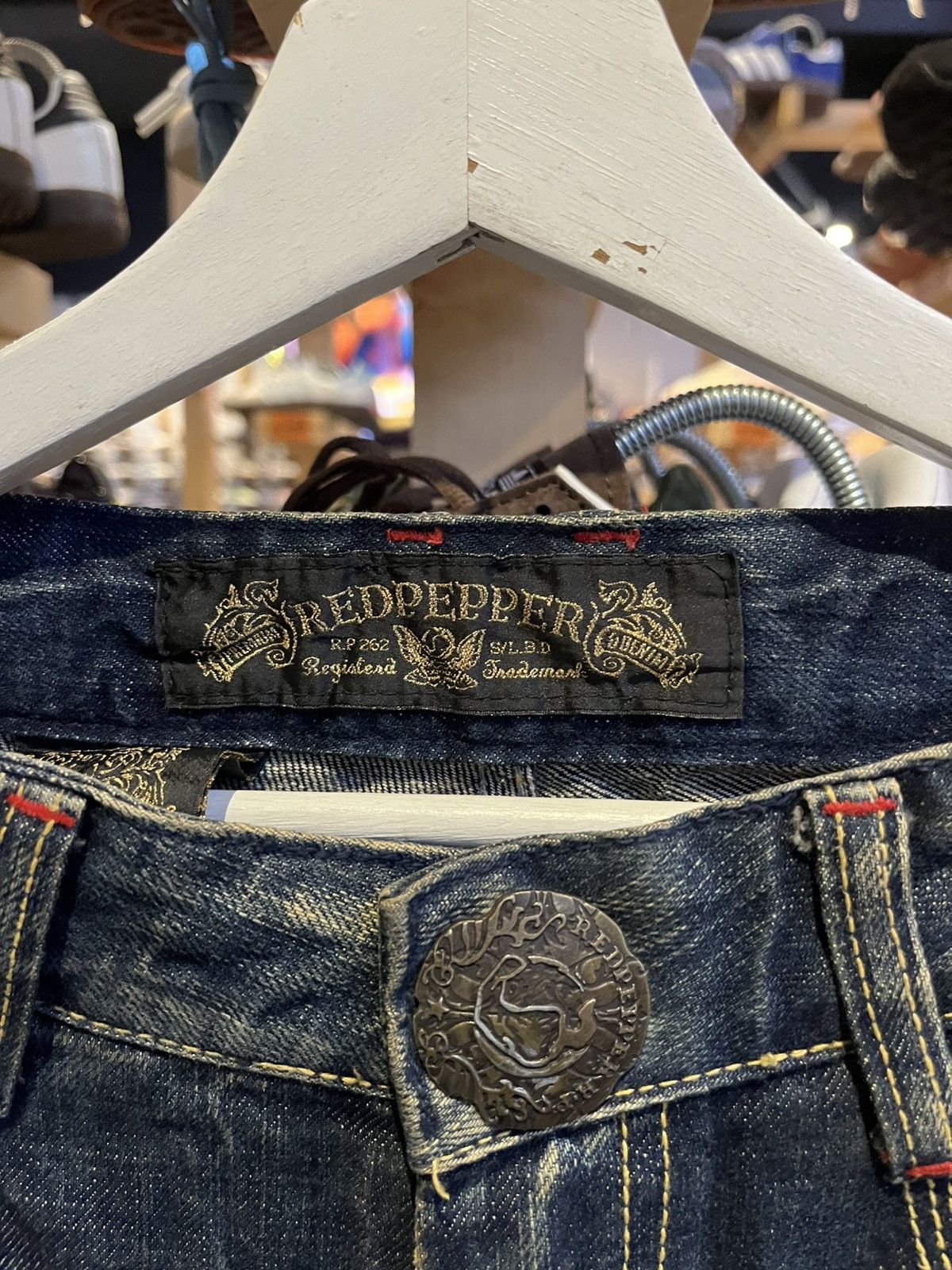 If Six Was Nine × Le Grande Bleu (L.G.B.) Red Pepper Gold Label Jeans Size US 32 / EU 48 - 9 Thumbnail