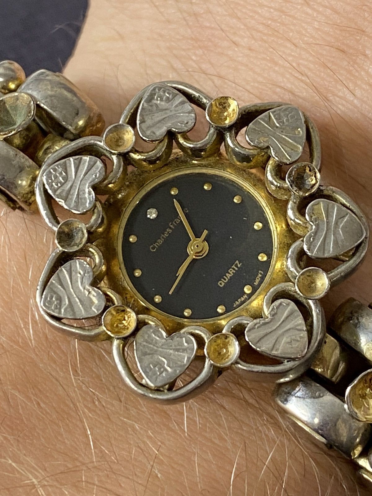 Jewelry Rare Retro Vintage Charles France Watch - Hearts! Size ONE SIZE - 9 Thumbnail