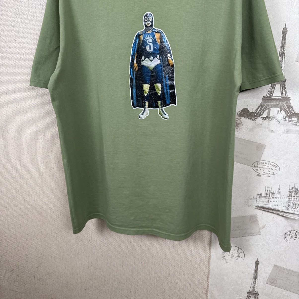 Stussy Stussy T shirt Luchador Wrestler Green Streetwear L Skate Size US L / EU 52-54 / 3 - 9 Thumbnail