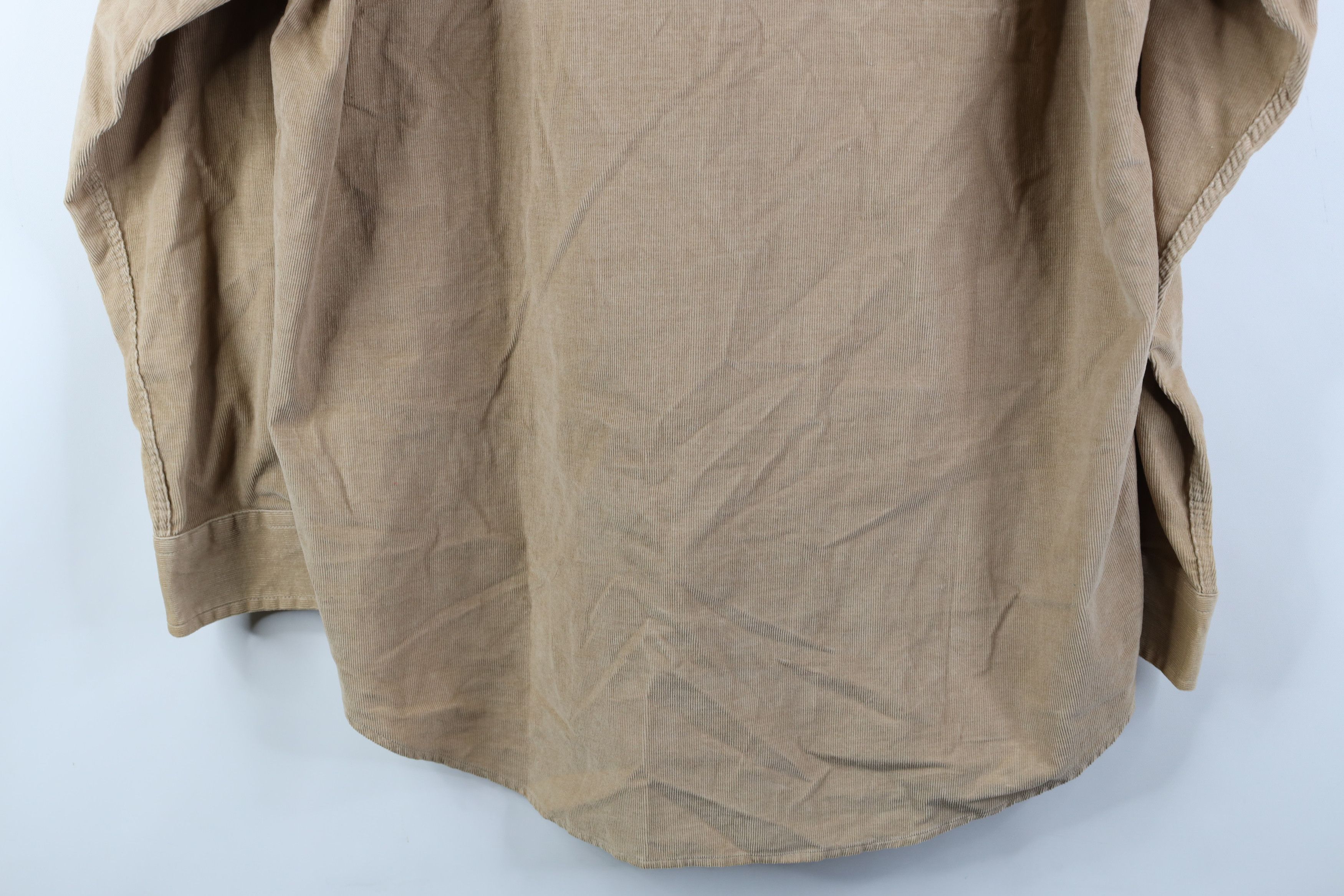 Vintage Vintage 90s Streetwear Collared Button Down Shirt Tan Size US M / EU 48-50 / 2 - 13 Thumbnail