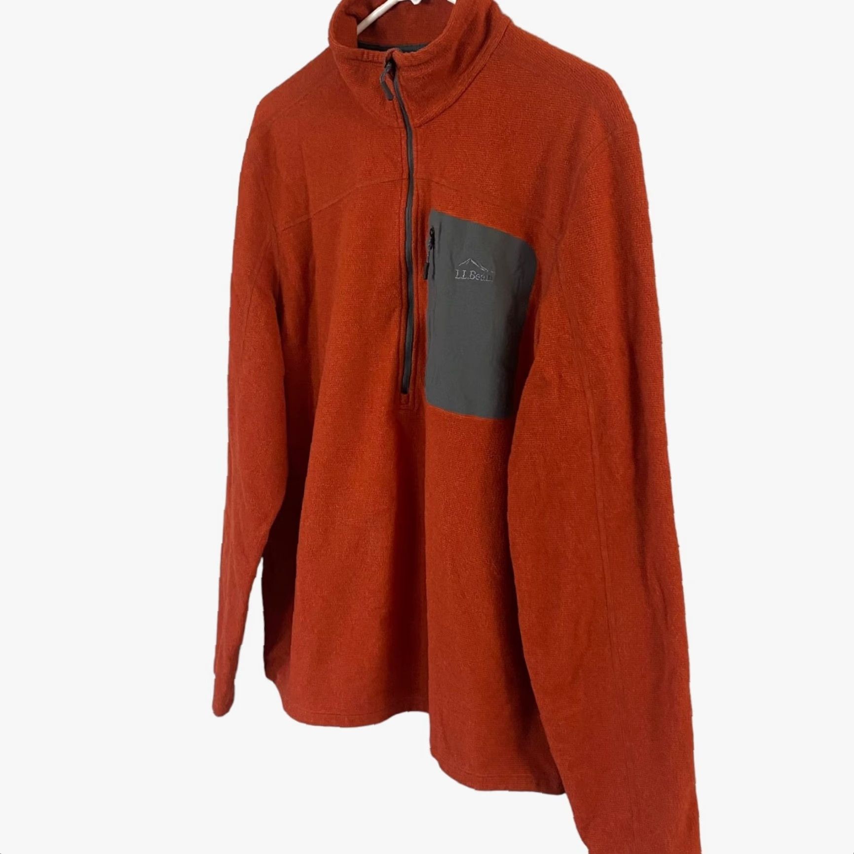 Vintage L.L Bean Half-Zip Sweater Orange Fleece Mock Neck Pullover Mens XL Shirt Size US XL / EU 56 / 4 - 2 Thumbnail