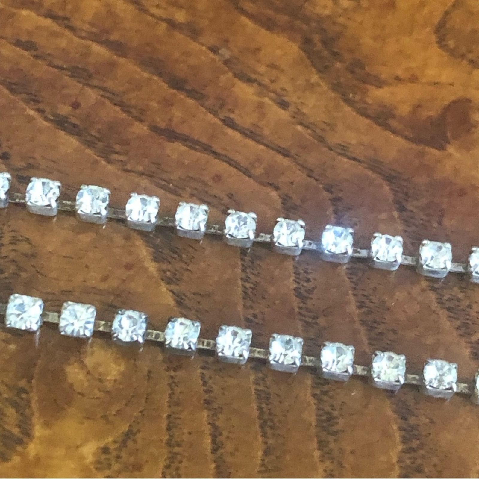 Vintage Vintage single row clear prong rhinestone choker necklace Size ONE SIZE - 9 Thumbnail