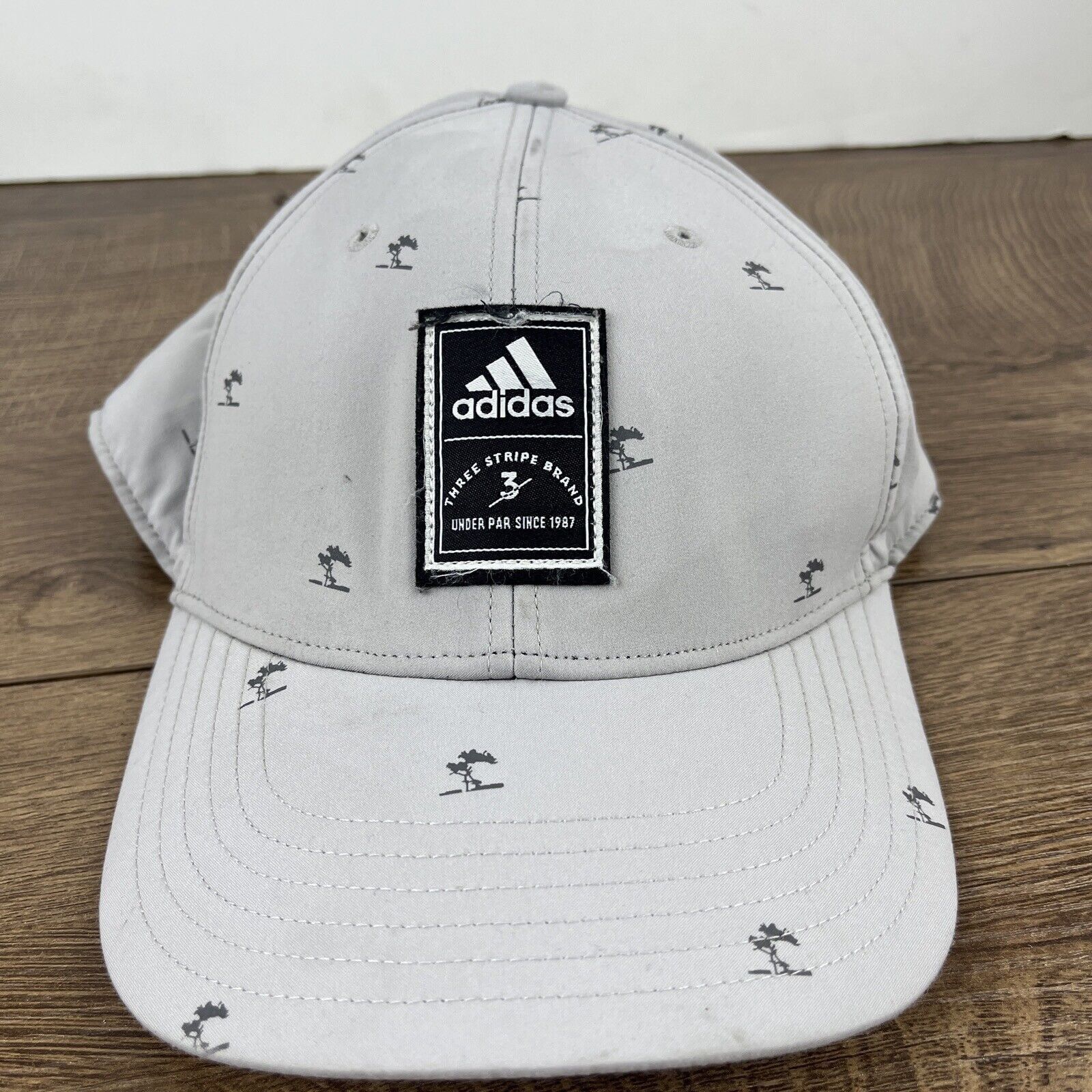 Adidas Adidas Hat Adidas Three Stripe Brand Gray Hat Adjustable Adu Size ONE SIZE - 6 Thumbnail