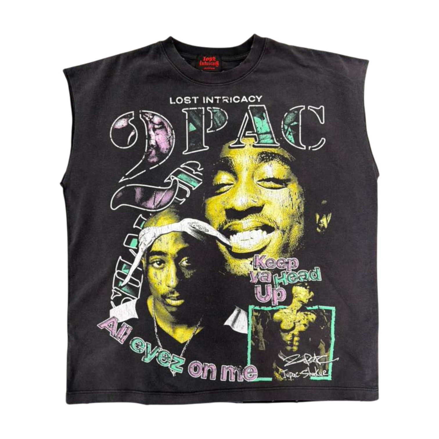 LOST INTRICACY Lost Intricacy 'Tupac' Black Sleeveless Tee Size US M / EU 48-50 / 2 - 1 Preview