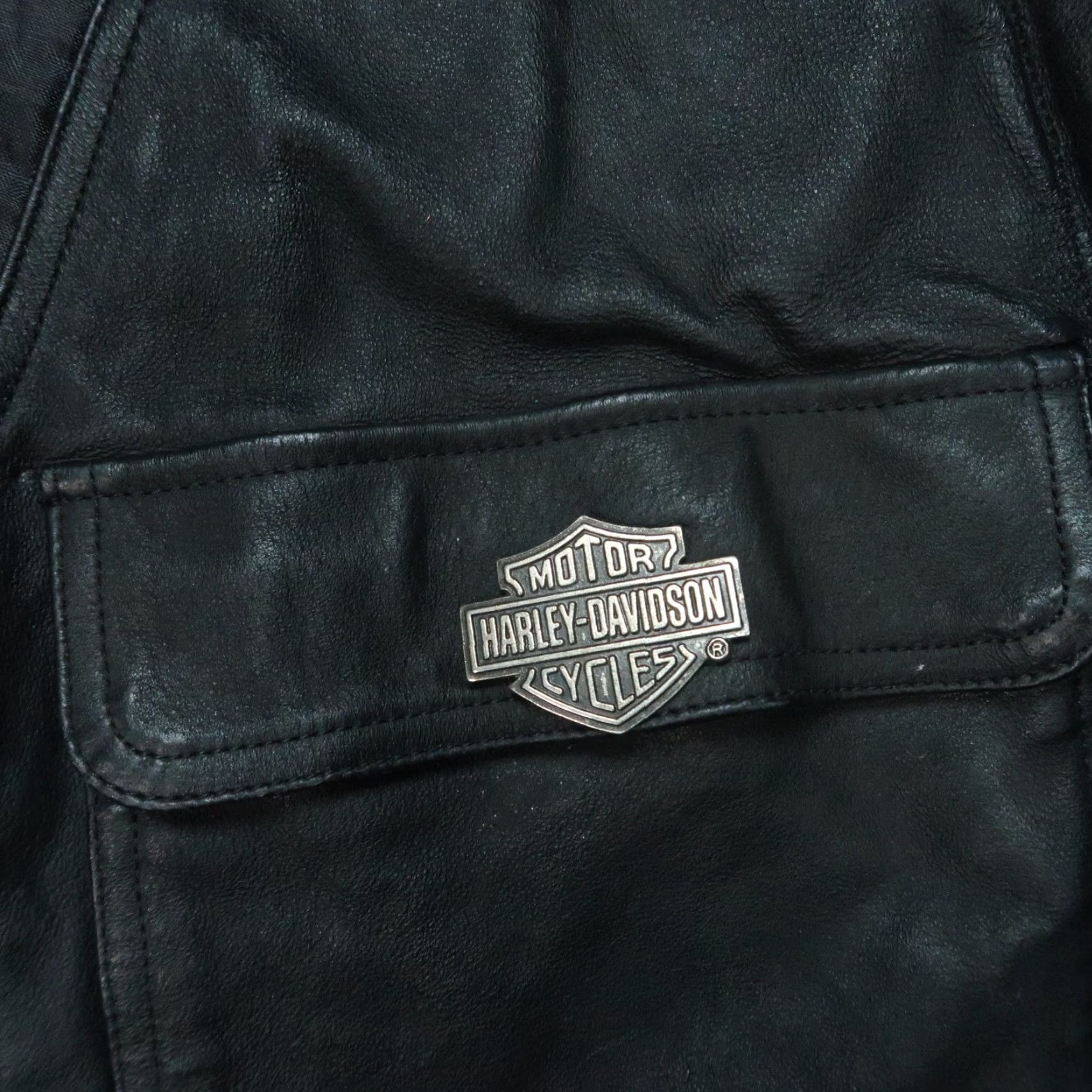 Harley Davidson Harley-Davidson Jacket Womens Large Leather Motorcycle Convertible Sleeves Biker Size L / US 10 / IT 46 - 5 Thumbnail