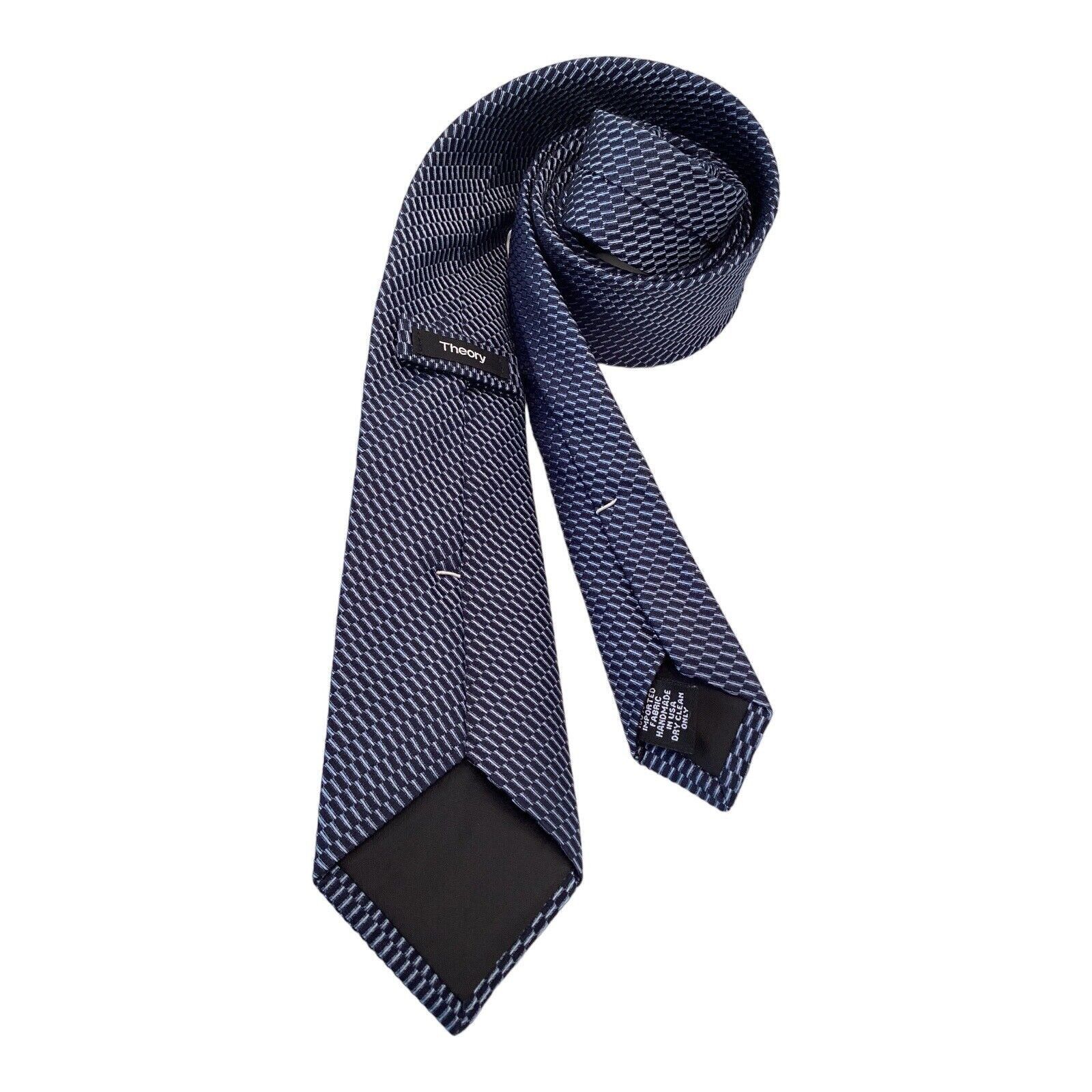 Theory THEORY Blue Striped Luxury Designer Silk Tie Hand Made In U Size ONE SIZE - 2 Thumbnail