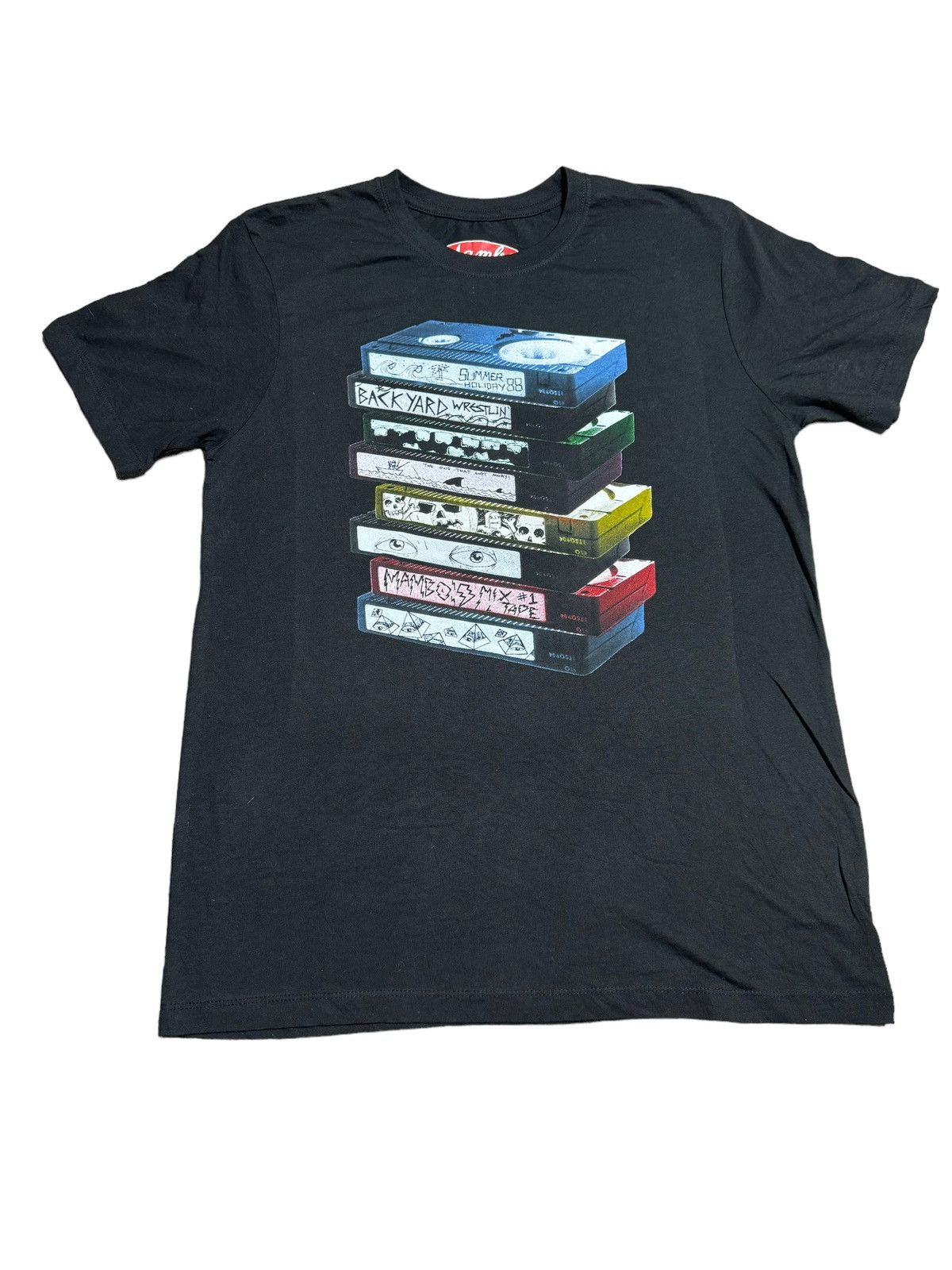 image of Vintage Mambo Tape Graphic Tee in Black, Men's (Size Medium)