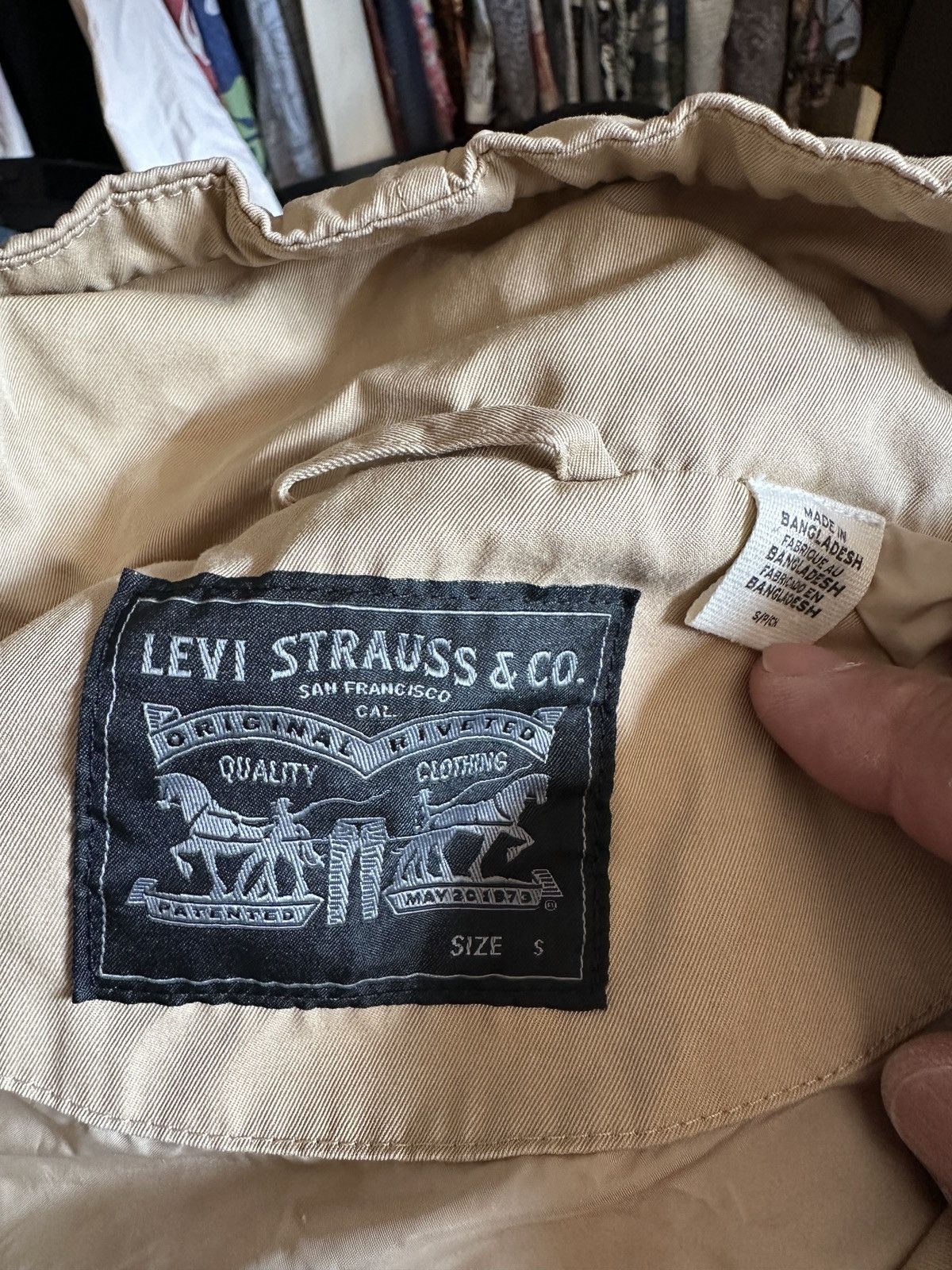 Levi's Levi's Women's S Full Zip Double Slider Beige Parka Jacket Size S / US 4 / IT 40 - 6 Thumbnail