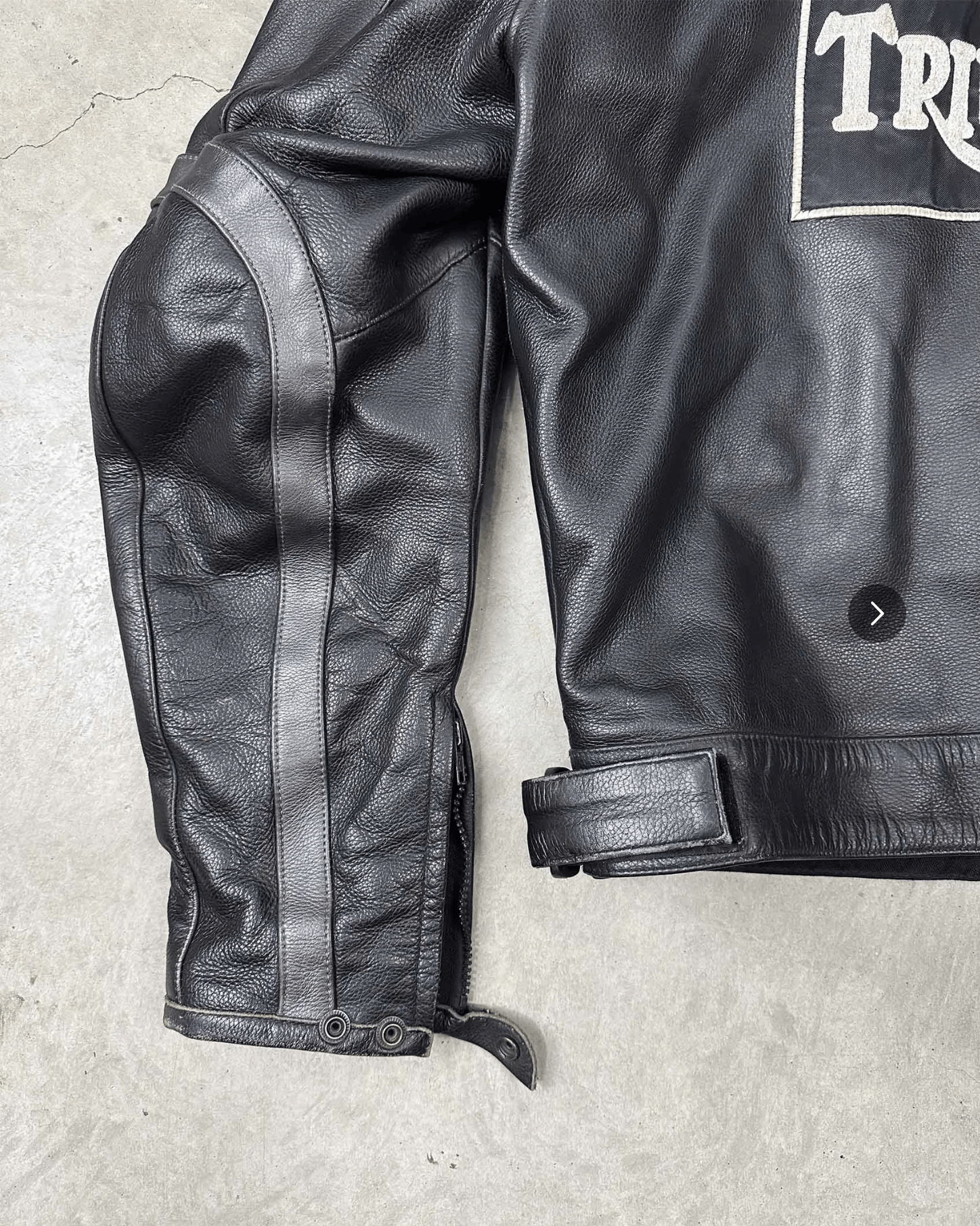 Vintage 90s Triumph Heavy Black Leather Jacket Size US L / EU 52-54 / 3 - 7 Thumbnail