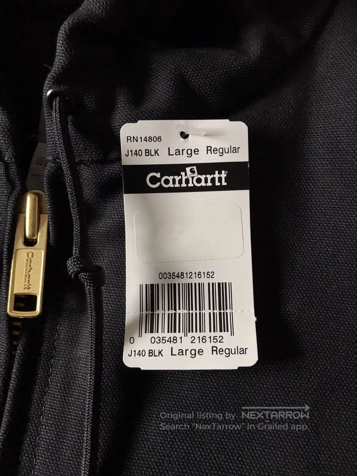 Carhartt Carhartt J140 Canvas Hooded Jacket. Size US L / EU 52-54 / 3 - 8 Thumbnail