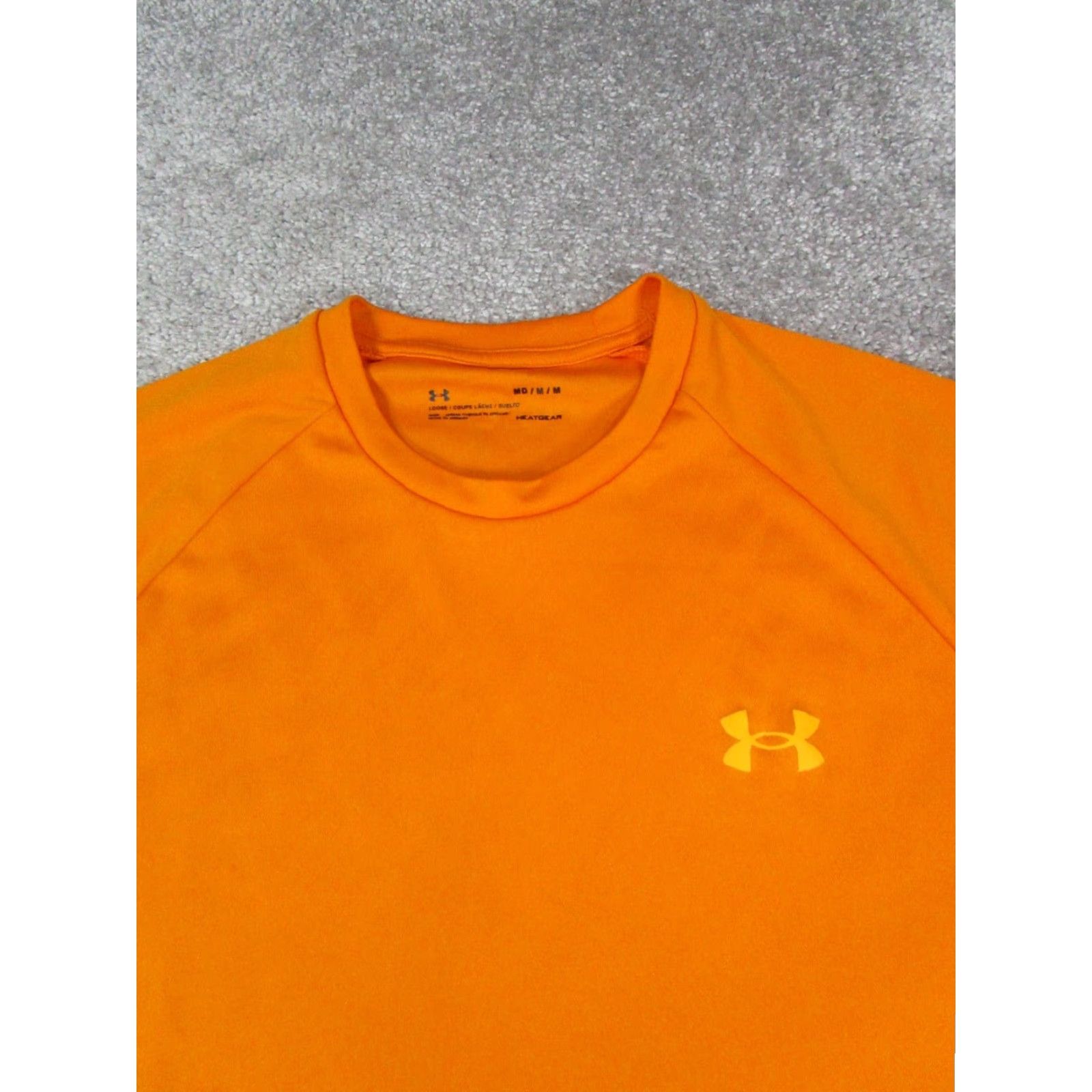 Under Armour Under Armour Shirt Mens Medium Orange HeatGear Running Pullover Size US M / EU 48-50 / 2 - 2 Thumbnail