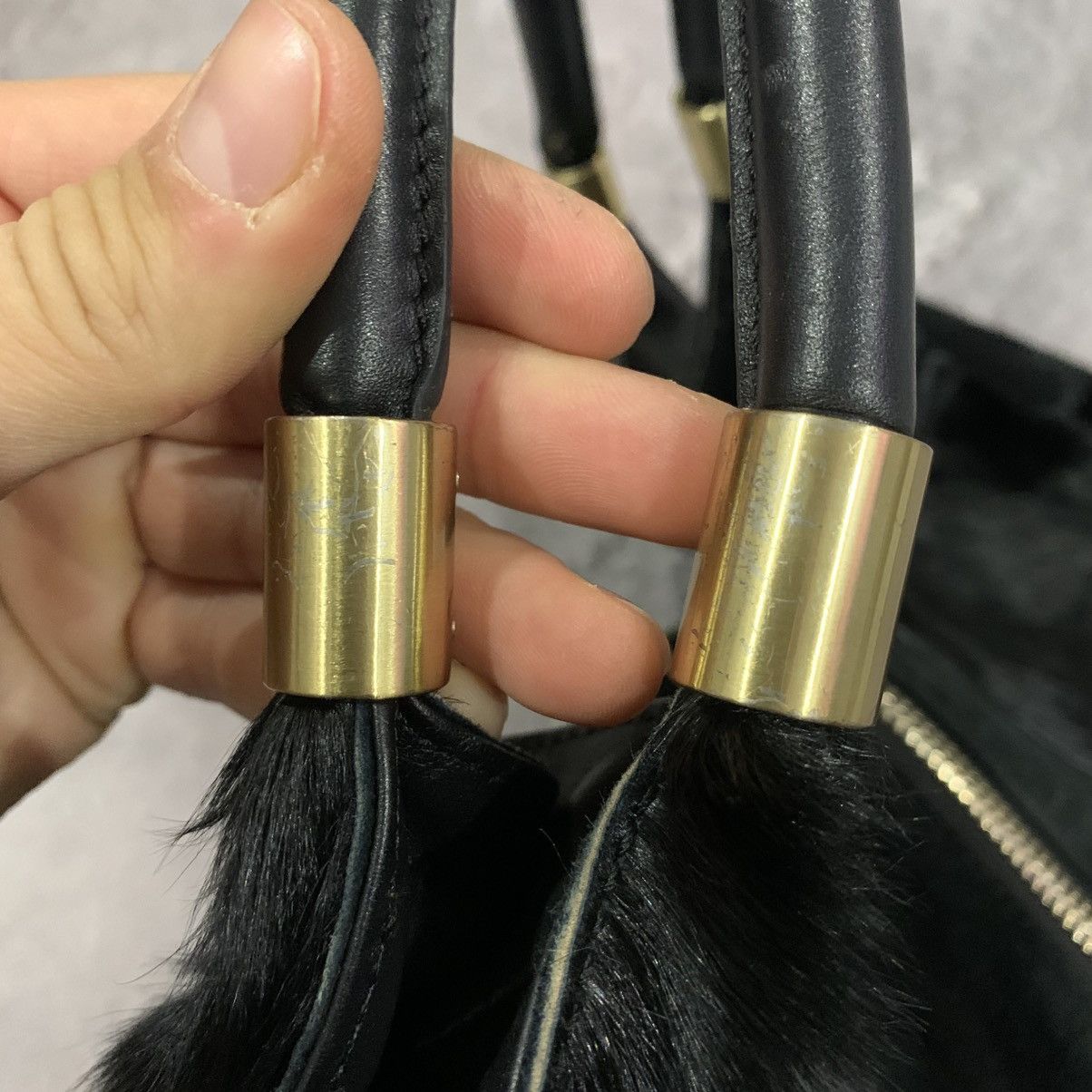 Jimmy Choo Jimmy Choo Black Fur Leather Bag Size ONE SIZE - 12 Thumbnail