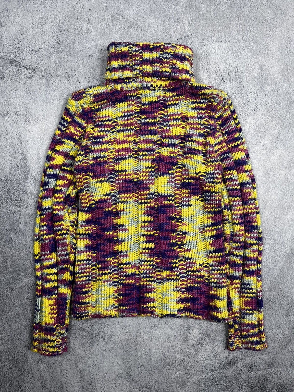 Vintage Vintage Y2K striped streetwear long turtleneck sweater M Size M / US 6-8 / IT 42-44 - 6 Thumbnail