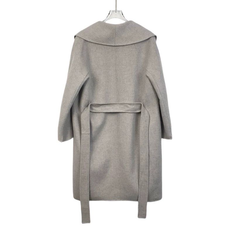 Max Mara Max Mara Grey Brown Wool Lapel Belt Coat Size S / US 4 / IT 40 - 2 Thumbnail