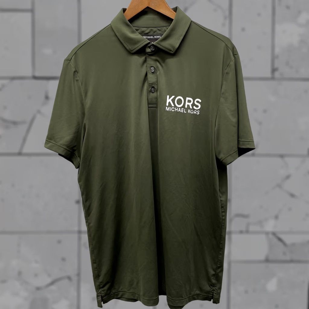 Michael Kors Michael Kors Polo Shirt Mens Size M Athletic Dark Green Stretchy Polo Shirt Size US M / EU 48-50 / 2 - 1 Thumbnail