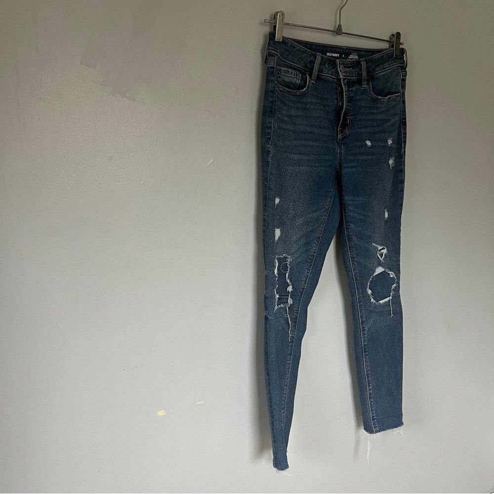 Old Navy Old Navy High Rise Rock Star Skinny Slim Denim Jeans Blue 2 Size 24" / US 00 / IT 34 - 2 Thumbnail