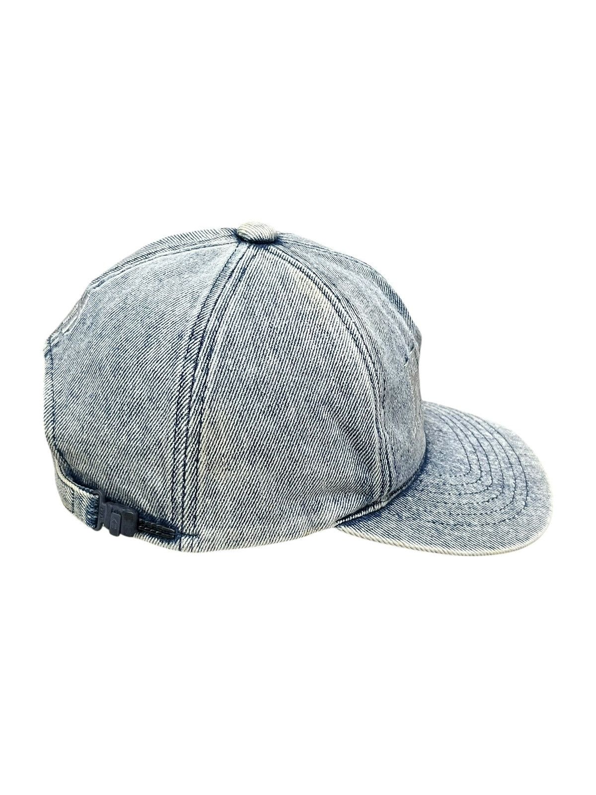 Hanes Vintage Hanes Acid Bleach Denim Strapback Cap 90s Size ONE SIZE - 5 Thumbnail