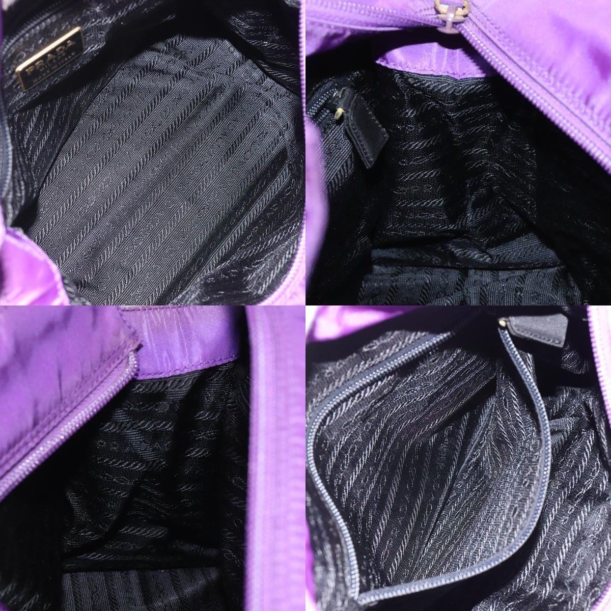 Prada PRADA Hand Bag Nylon Purple Gold Size ONE SIZE - 12 Thumbnail