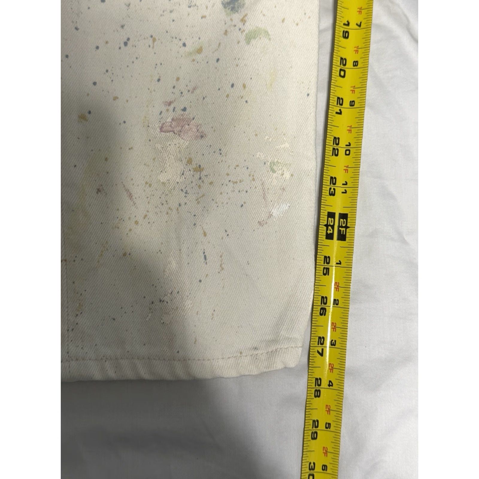 Ralph Lauren Polo Ralph Lauren Jeans Avery Boyfriend Women 33x27.5 White Denim Paint Splatter Regular Womens Size 24" / US 00 / IT 34 - 2 Thumbnail