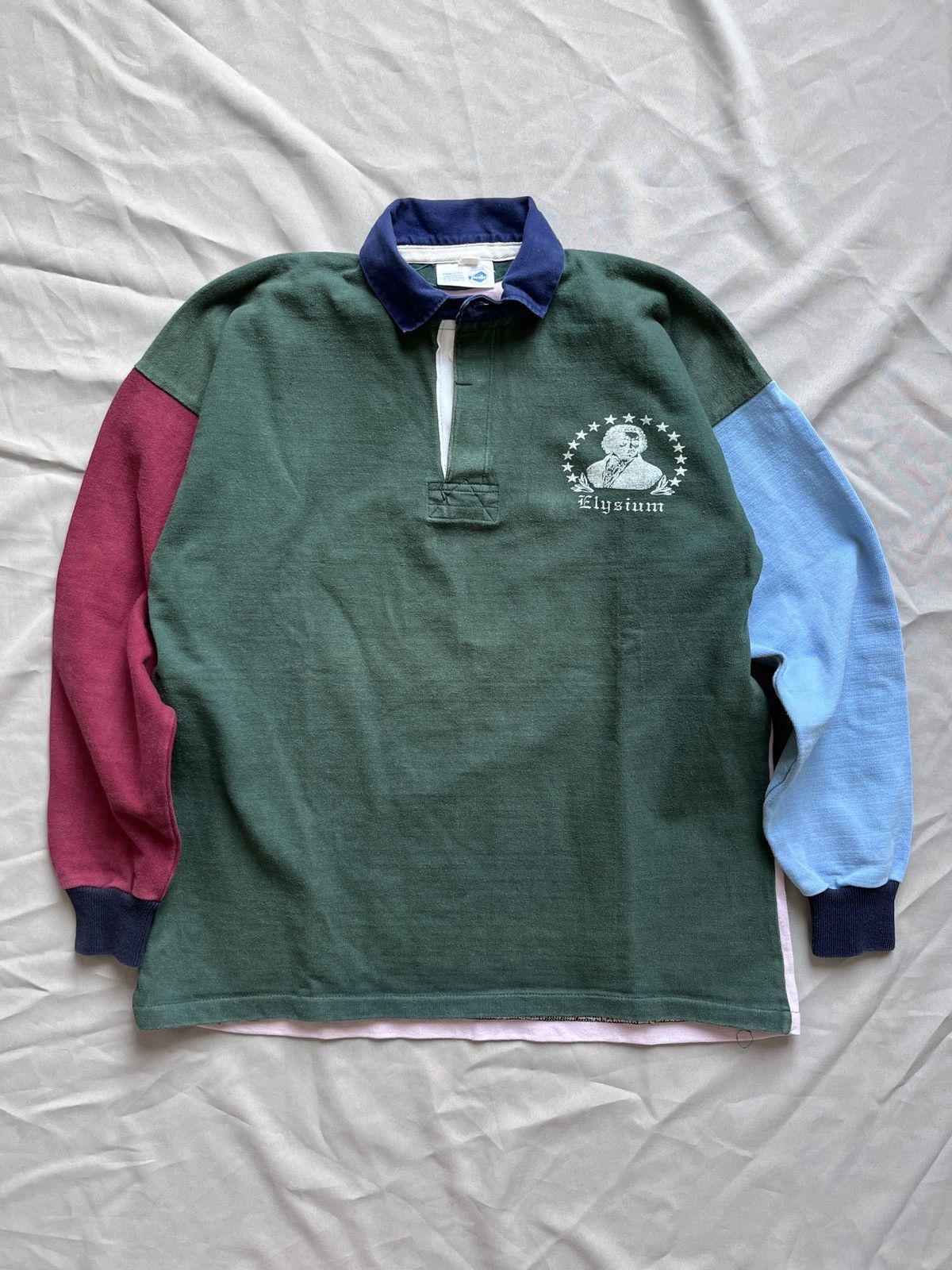 Vintage Vintage Ludwig van Beethoven Elysium Rugby Shirt Size US L / EU 52-54 / 3 - 2 Thumbnail