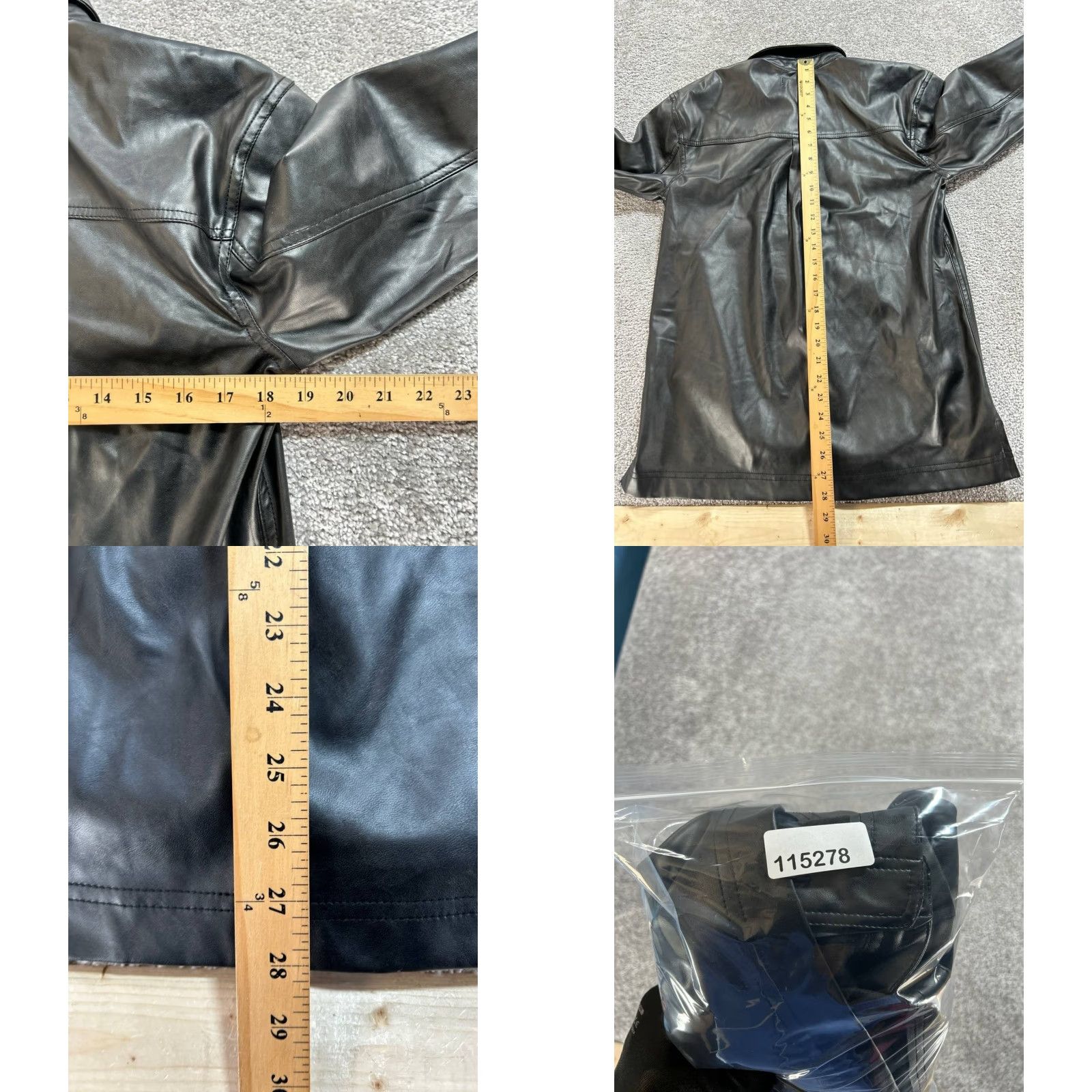 Madewell Madewell Jacket Womens S Black New Faux Leather Short Long Sleeve Button Lined Casual Vintage No Size S / US 4 / IT 40 - 8 Thumbnail