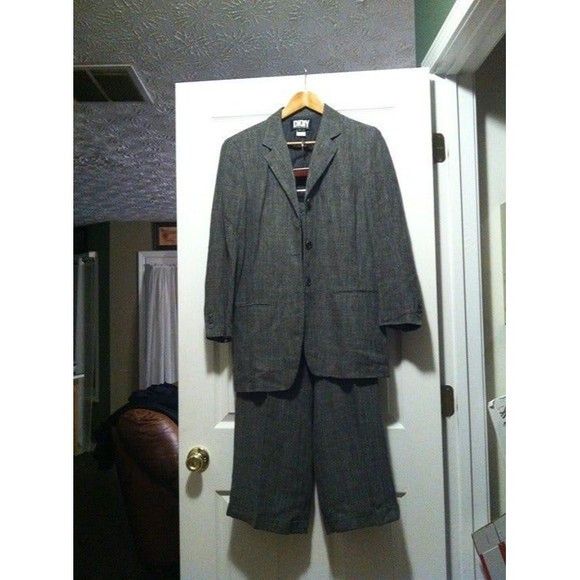 DKNY DKNY WOMEN'S 77%LINEN 23%RAYON 2PC SUIT SIZE: 4 Size S / US 4 / IT 40 - 4 Thumbnail