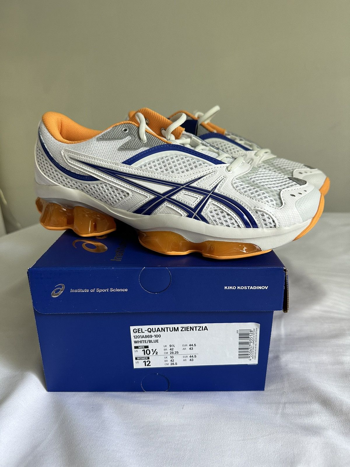 Asics Kiko Kostadinov ASICS GelQuantum Zientzia White/Blue Grailed