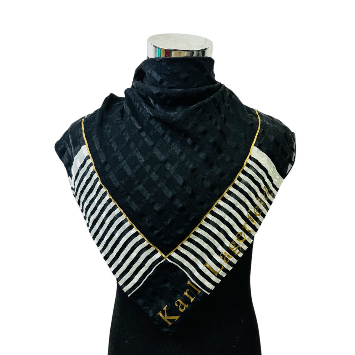 Karl Lagerfeld Vintage Karl Lagerfeld Paris Silk Scarf Size ONE SIZE - 1 Thumbnail