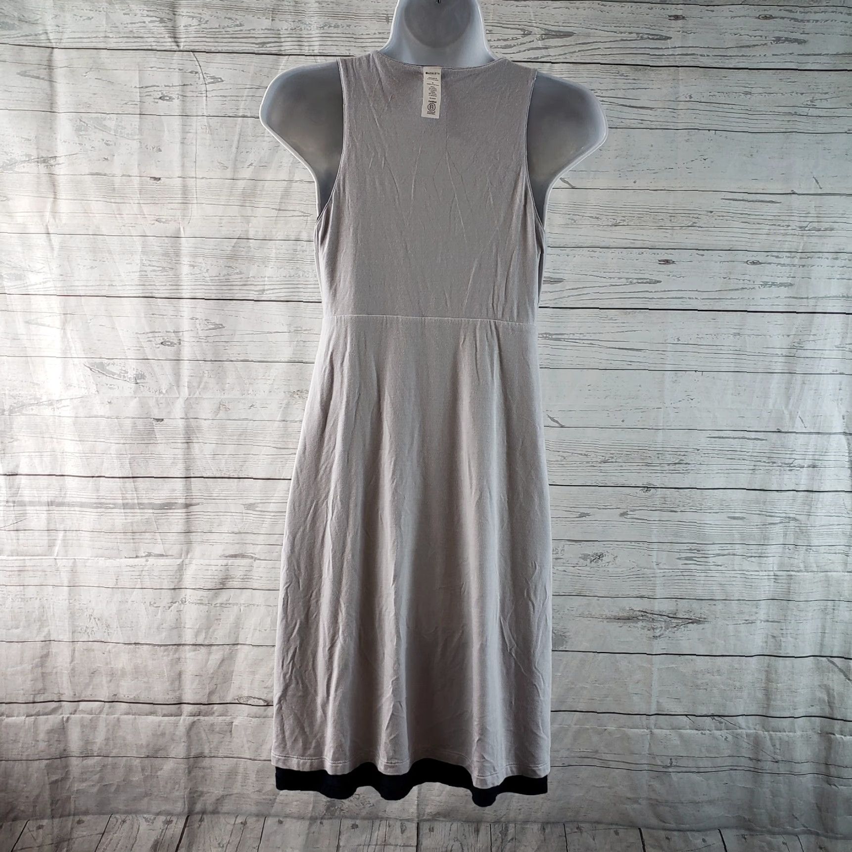 Athleta Womens Dress Reversible Santorini Sz Small Blue Gray Sleeveless Modal