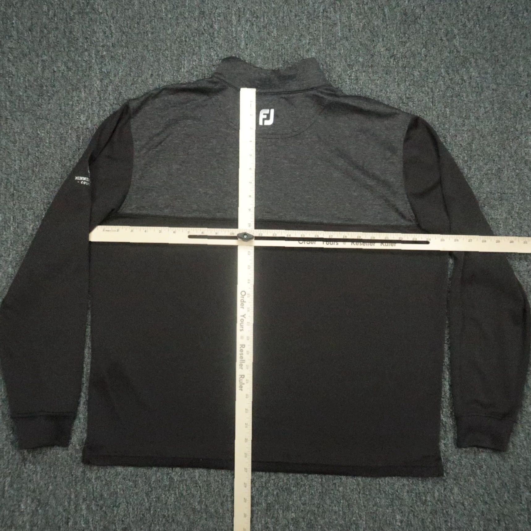Footjoy FootJoy Pullover Mens XL Black Gray Heather Yoke Half Zip Minnesota Valley CC Casual Shirt Size US XL / EU 56 / 4 - 7 Thumbnail