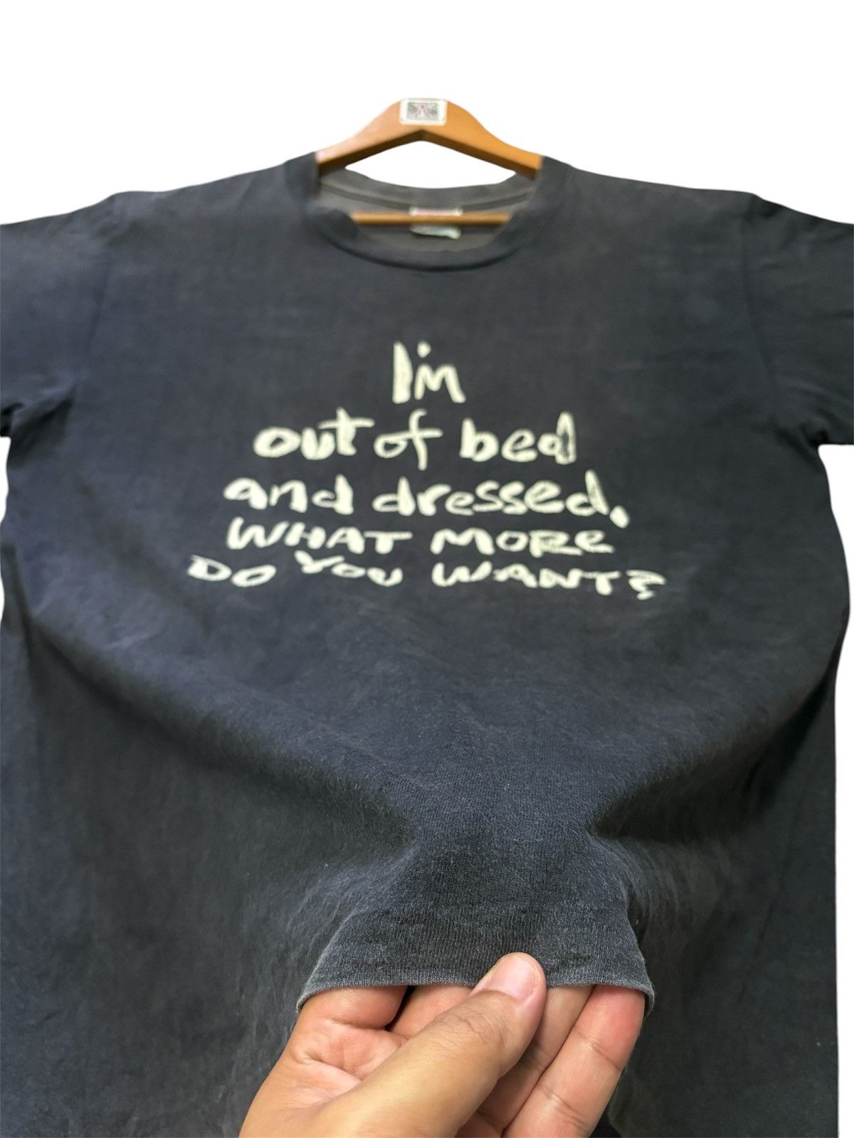 Vintage ‼️RARE‼️VINTAGE “I’M OUT OF BED AND DRESSED” TSHIRT TEE💥 Size US L / EU 52-54 / 3 - 8 Thumbnail