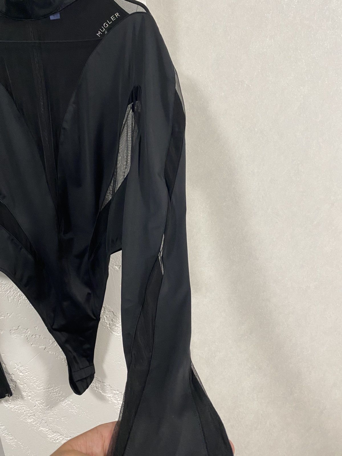 H&M × Mugler Mugler X H&M Rare Black Mesh Panel Bodysuit Size L / US 10 / IT 46 - 5 Thumbnail