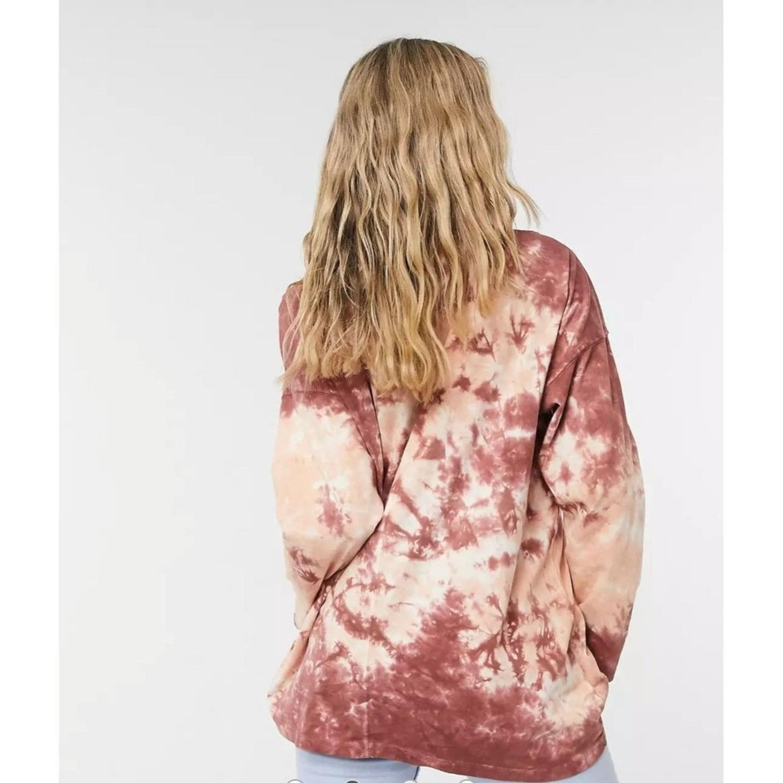 Free People Free People Be Free Womens Tie Dye Long Sleeve Tee Festival Size XS / US 0-2 / IT 36-38 - 7 Thumbnail
