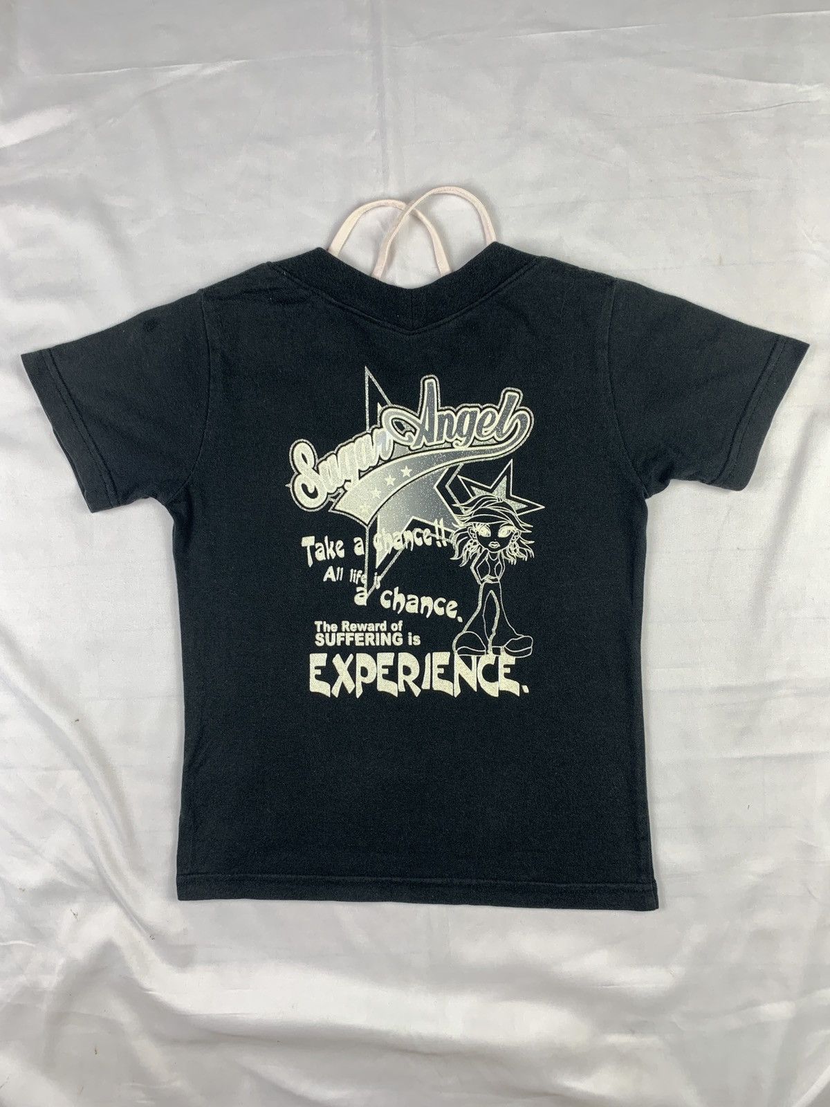 Japanese Brand y2k Dack Dive Black Stars Pop Icon Glitters Graphic Baby Tee Size S / US 4 / IT 40 - 5 Thumbnail