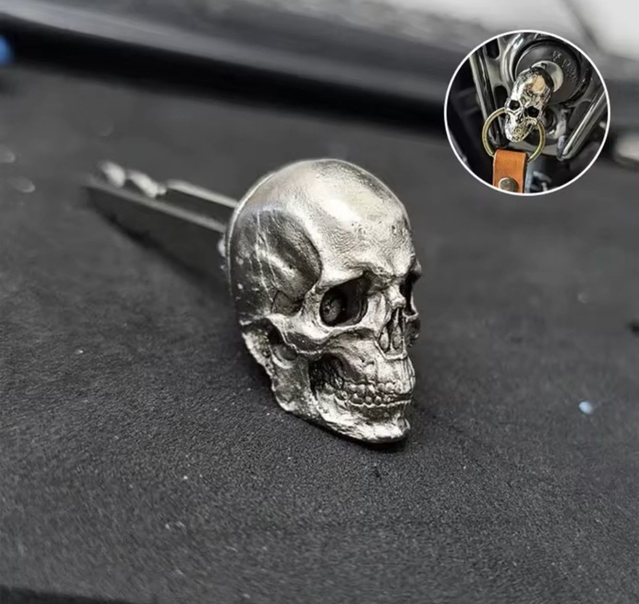 Vintage Metal Demon Skull Key Cover Size ONE SIZE - 3 Thumbnail