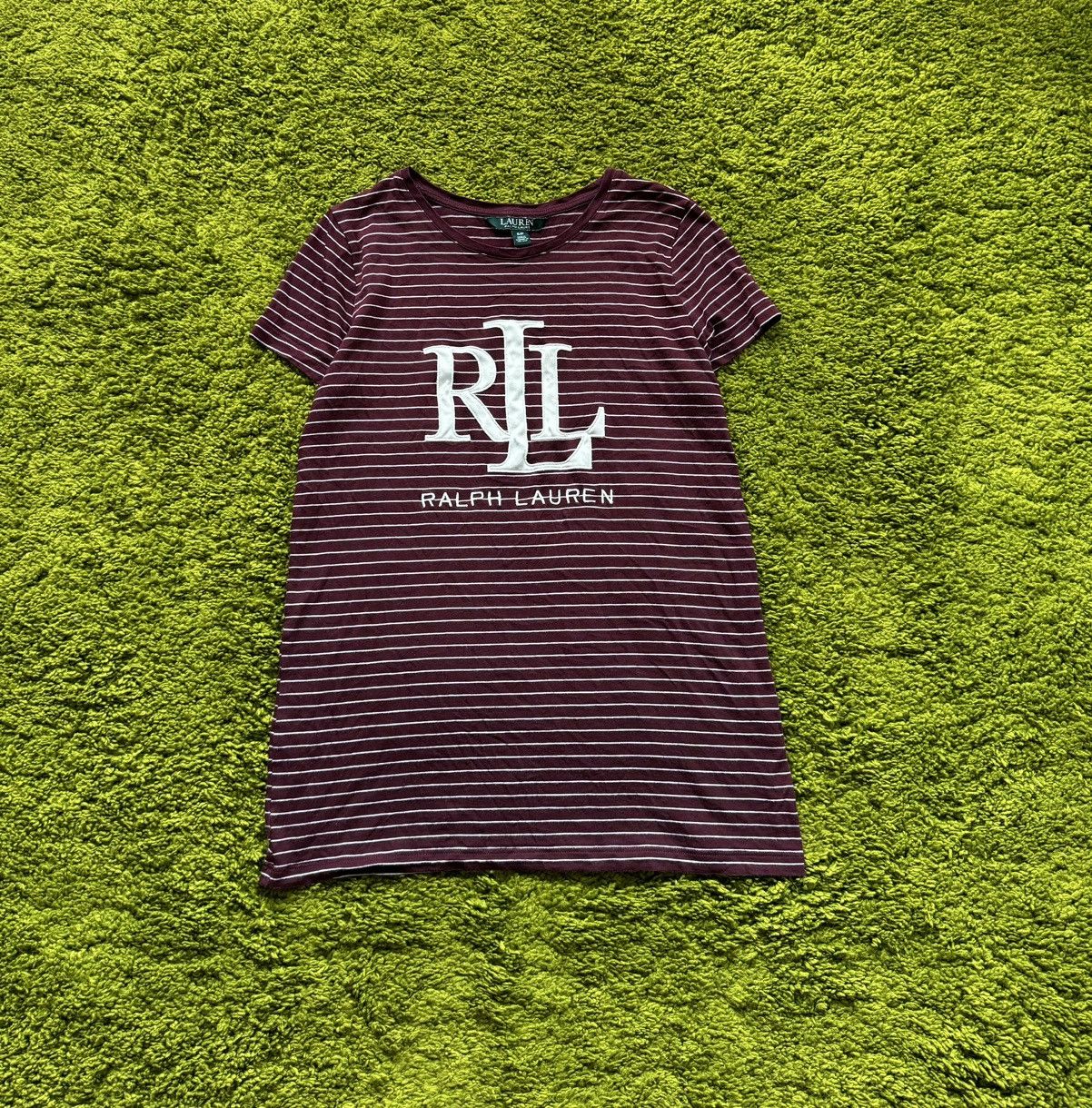 Lauren Ralph Lauren × Polo Ralph Lauren × Ralph Lauren Lauren Ralph Lauren striped big logo t-shirt Size S / US 4 / IT 40 - 1 Thumbnail