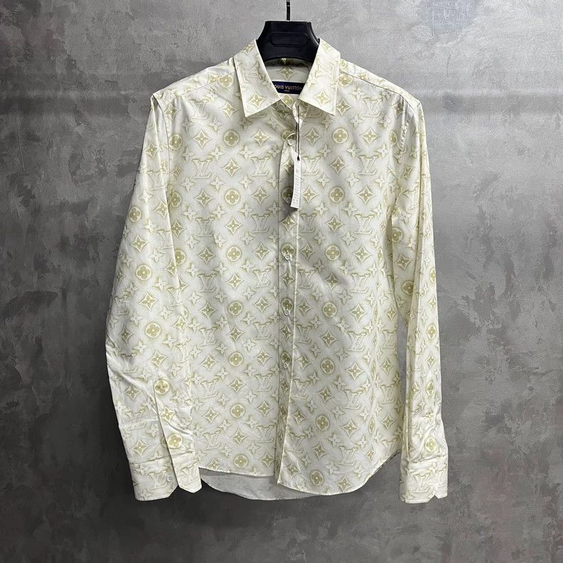 Louis Vuitton louis vuitton Single-breasted long-sleeved shirt with beige Size US M / EU 48-50 / 2 - 1 Thumbnail