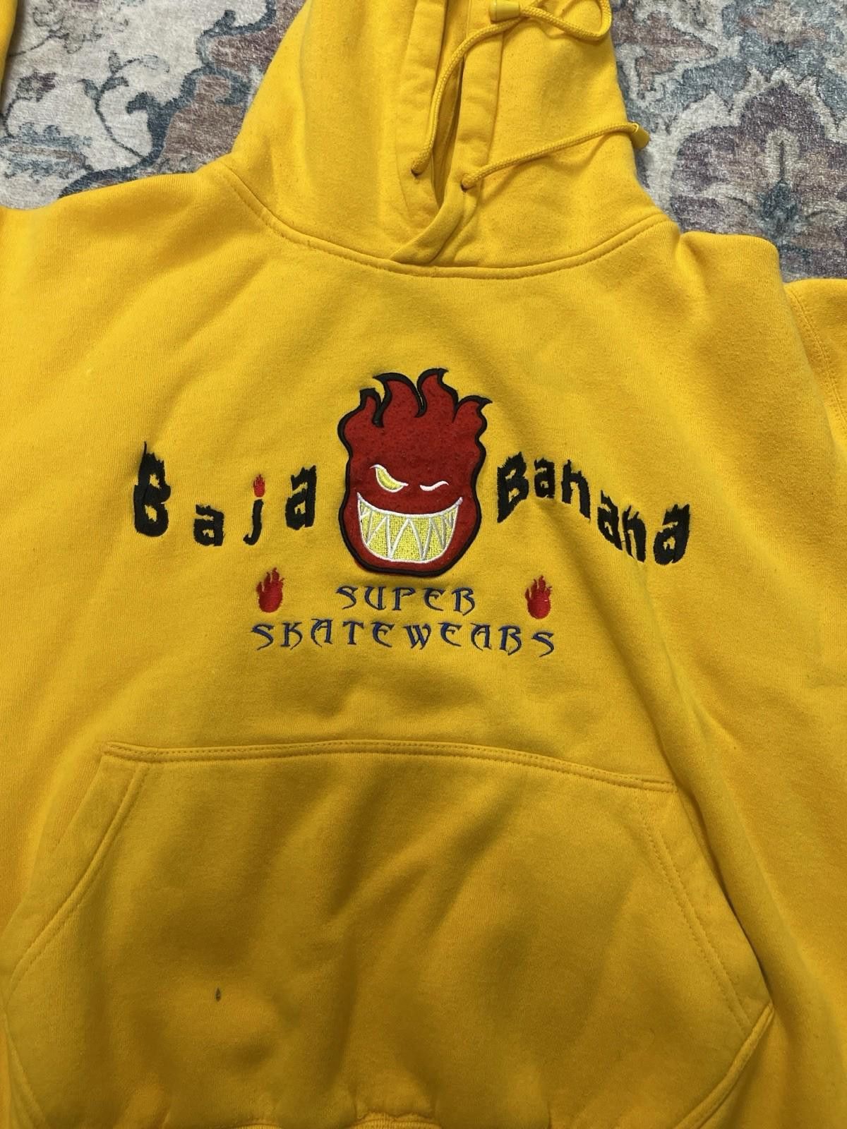Independent Truck Co. Y2K Baja Banana Skate Hoodie Yellow Flame Size L Rare Size US L / EU 52-54 / 3 - 8 Thumbnail