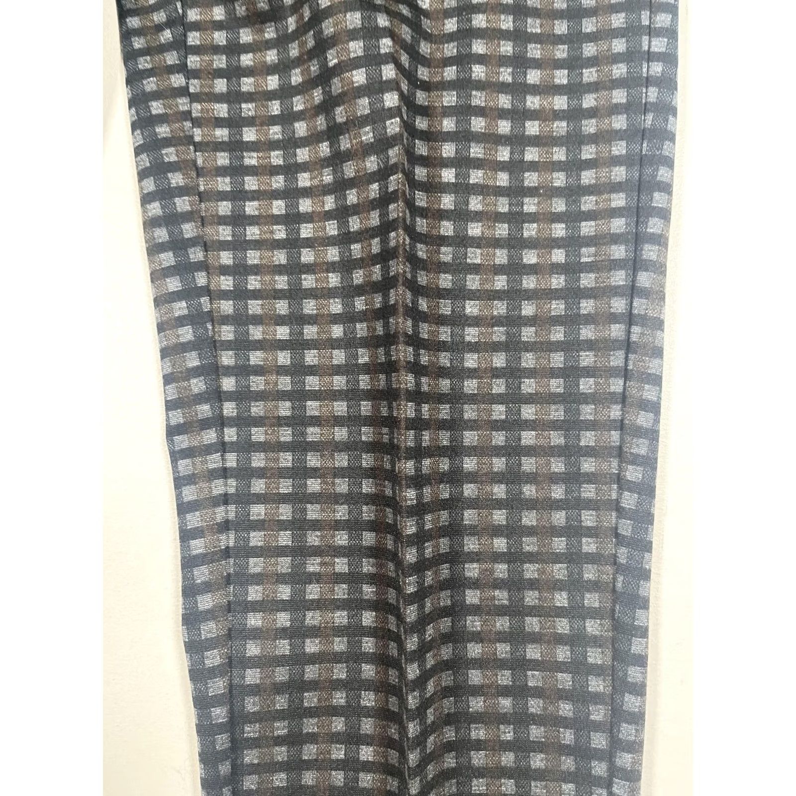 Vintage Zac & Rachel Pants Womens Small Gray Check Plaid Stretch Pull On Ankle Size 28" / US 6 / IT 42 - 4 Thumbnail