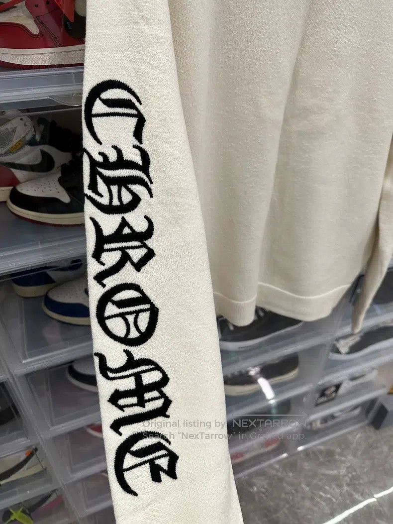 Chrome Hearts CHROME HEARTS Size XL 100% cashmere Sanskrit embroidered ro Size US XL / EU 56 / 4 - 4 Thumbnail